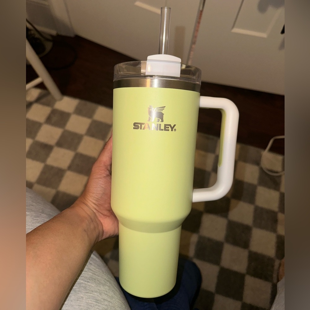 Stanley Quencher Citron Colorblock 🎾💚🤍